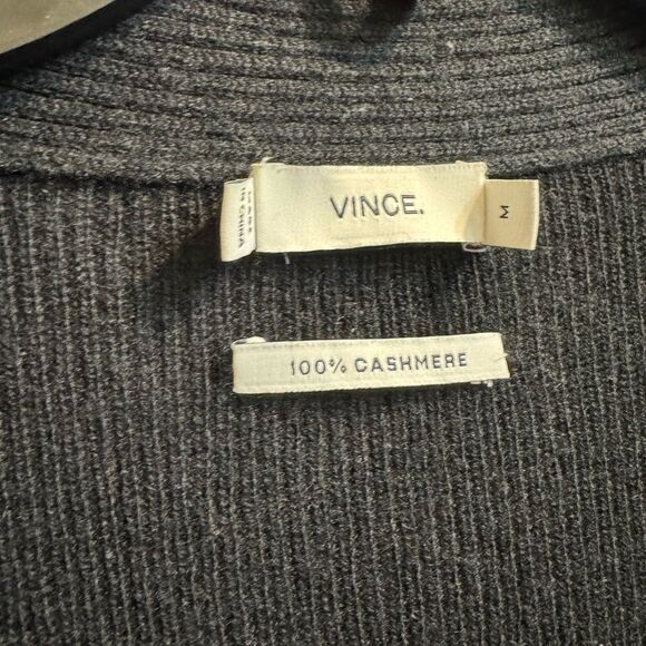 Vince NWT Cashmere Open Cardigan In Black Size M - Picture 10 of 12